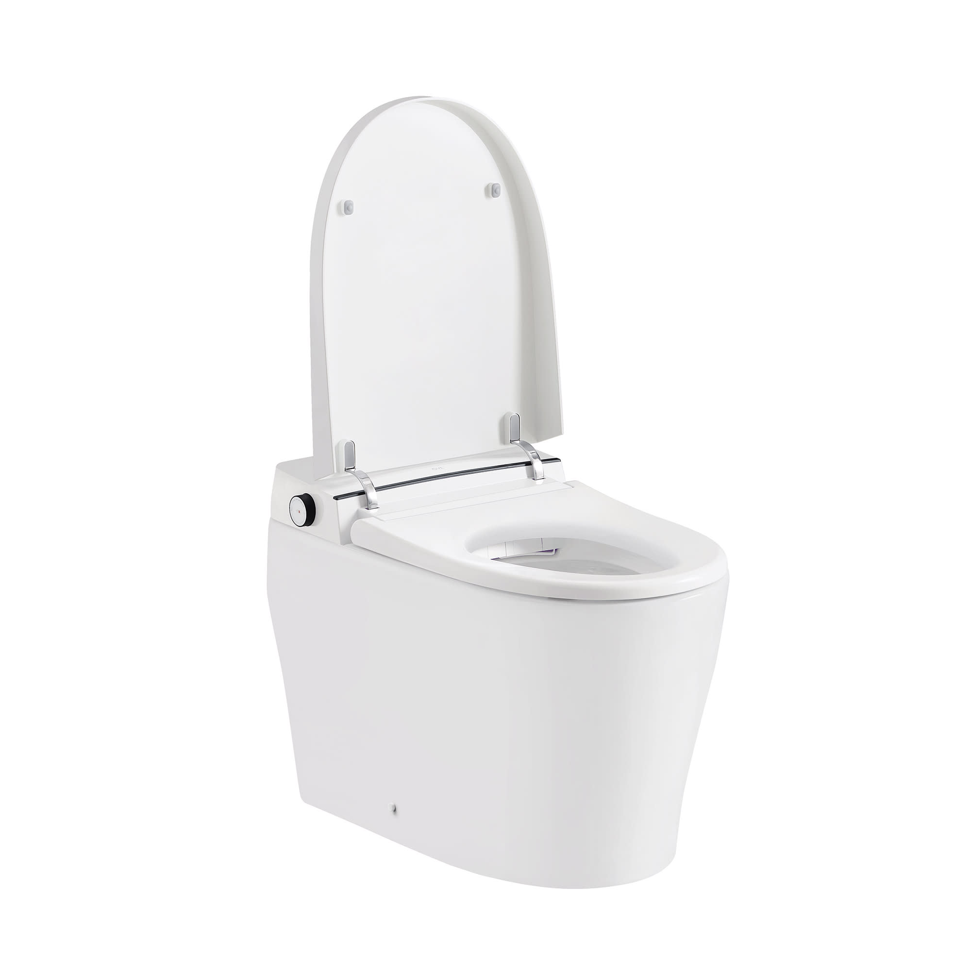 Photos - Toilet Ove Decors 15TSH-ELLA16-WHTYI Ella 0.92 / 1.28 GPF Dual Flush One Piece Elongated Smart  - Bidet Seat Included White T 