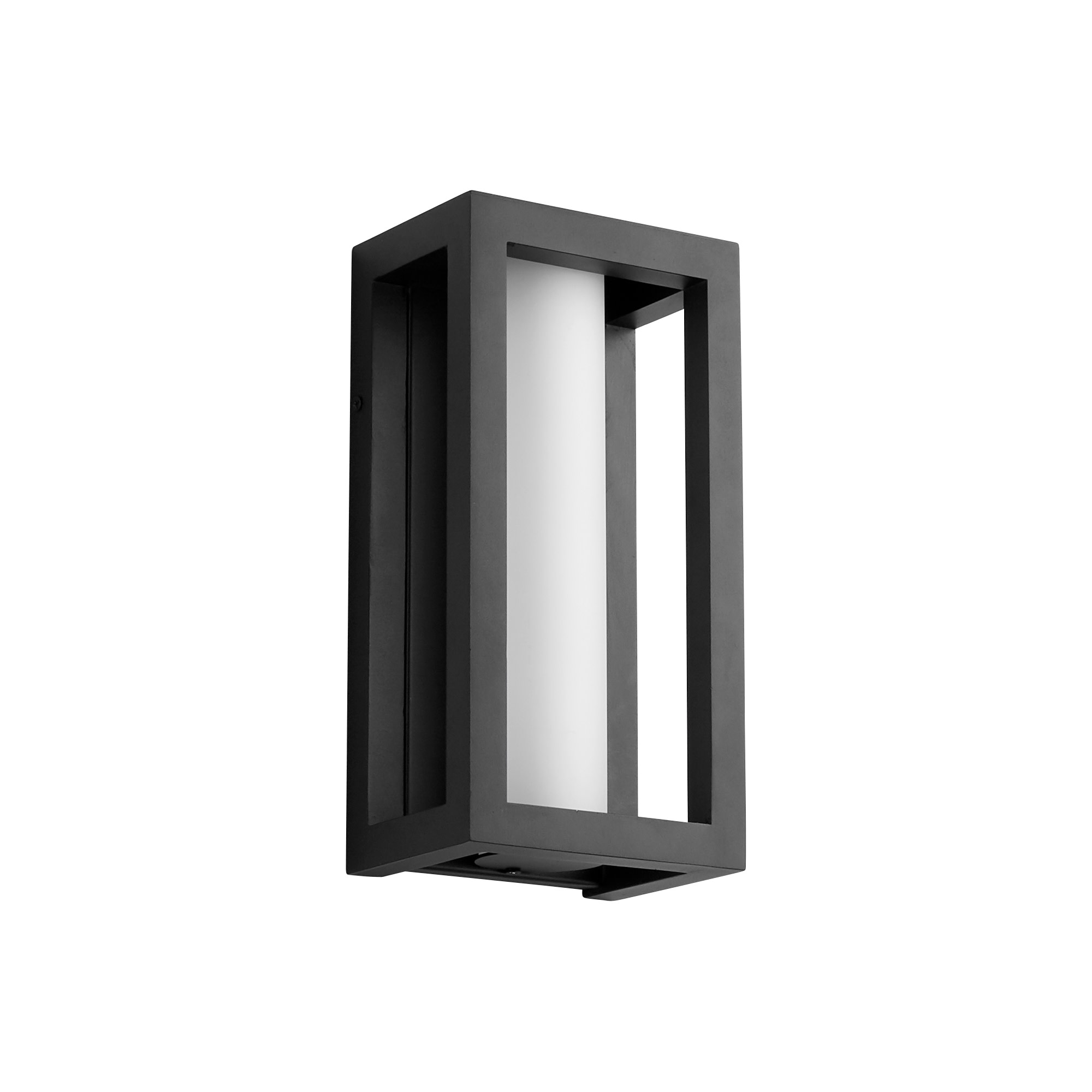 Photos - Floodlight / Street Light Oxygen Lighting 3-722 Aperto 12" Tall LED Outdoor Wall Sconce with Frosted Glass Shade Black Outdoor Lighting Wall Sconces 3 