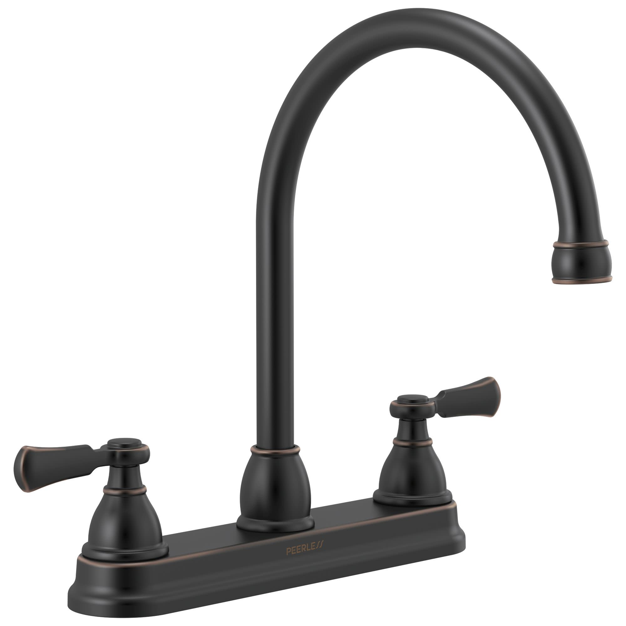 Photos - Tap Peerless P2965LF Elmhurst 1.5 GPM Standard Kitchen Faucet Oil Rubbed Bronze Faucet Kitchen Double Handle P2965LF-OB 