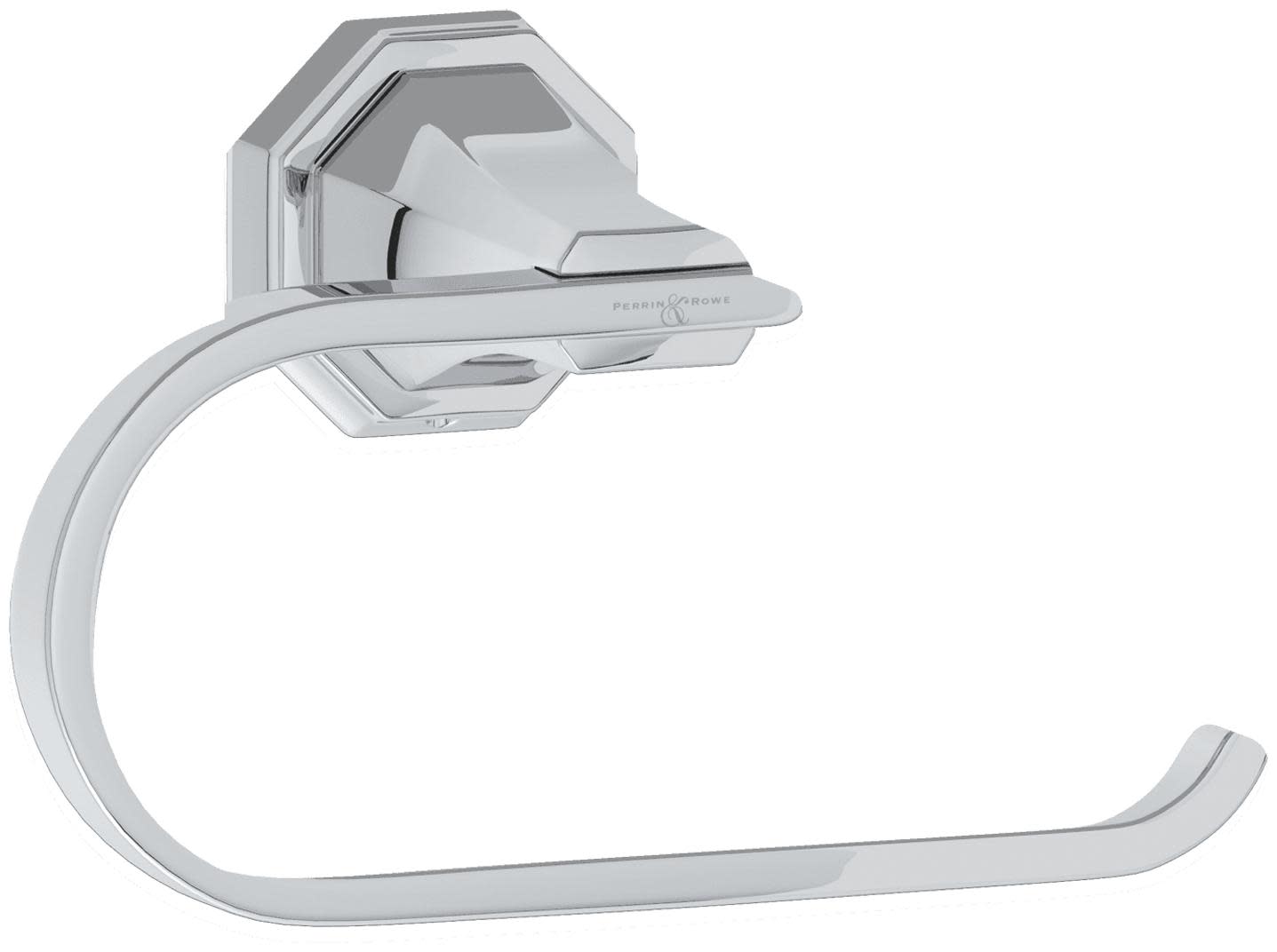 Photos - Toilet Paper Holder A&D Perrin and Rowe U.6148 Deco Wall Mounted Euro  Polished Chrome Bathroom Hardware and Accessories Bathroom 