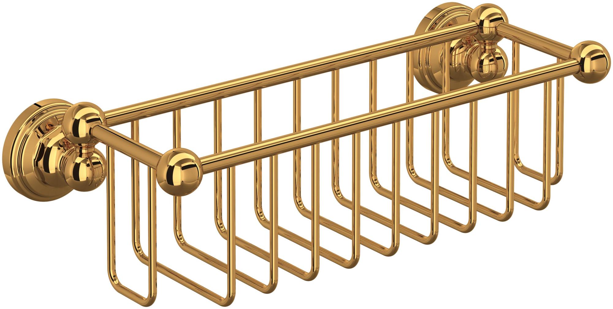 Photos - Soap Holder / Dispenser Perrin and Rowe U.6952 10" Bottle Basket English Gold Bathroom Hardware and Accessories Bathroom Accessories Soap Dishes U.6