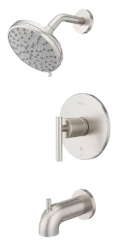 Photos - Shower System Pfister 8P8-WS2-ZL Zeelan Tub and Shower Trim Package with 1.8 GPM Multi Function Shower Head Brushed Nickel Showers Tub and