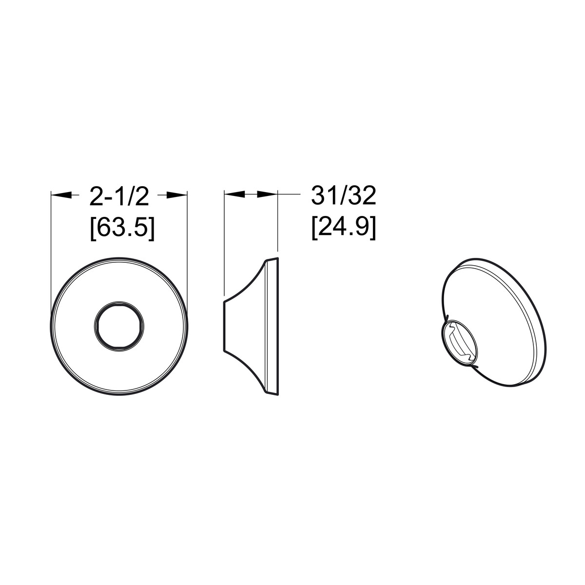 Pfister 960-262 Shower Arm Flange Only Polished Nickel Bath and Shower Accessories Shower Components Shower Arm Flanges