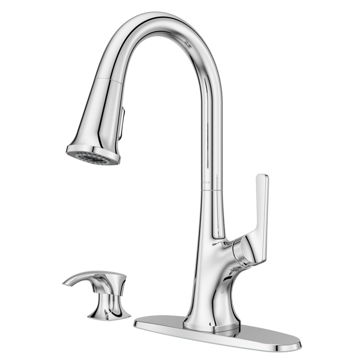 Photos - Tap Pfister F-529-7RG Ridgeline 1.8 GPM Single Hole Pull Down Kitchen Faucet - Includes Escutcheon Polished Chrome Faucet Kitche