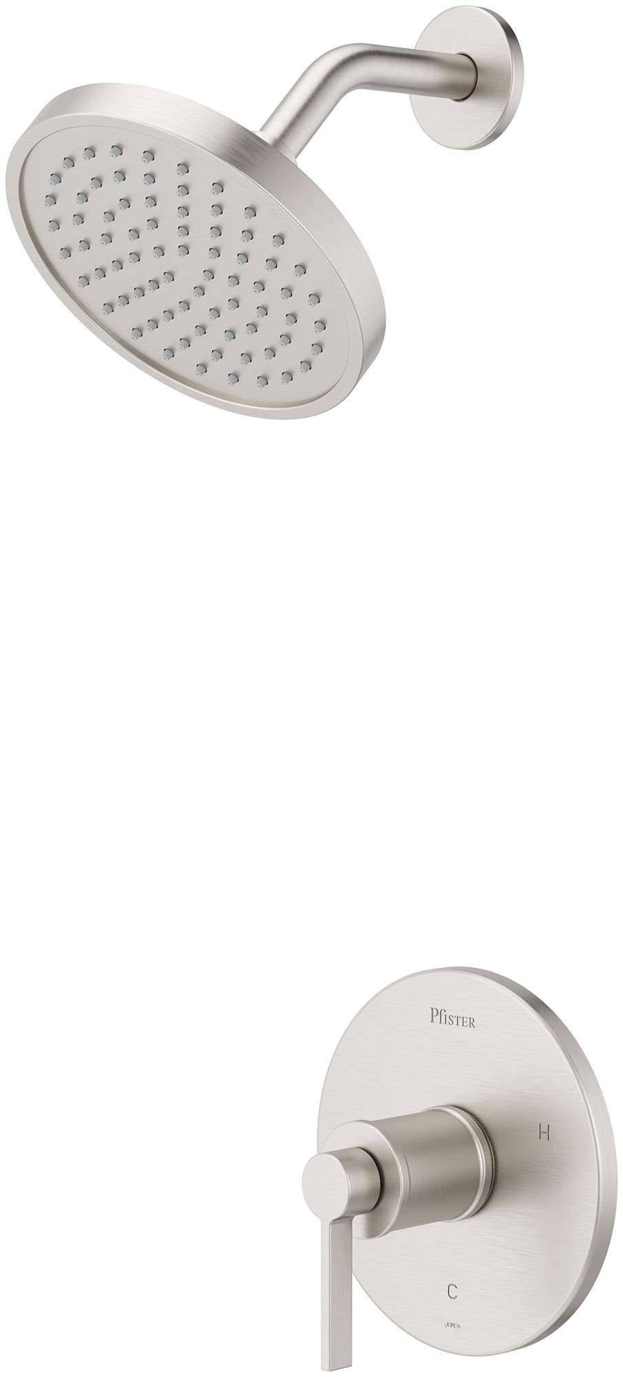 Pfister LG89-7HV Havenridge Contemporary Shower Only Trim Package with 1.75 GPM Single Function Shower Head Spot Defense Brushed Nickel Showers Shower