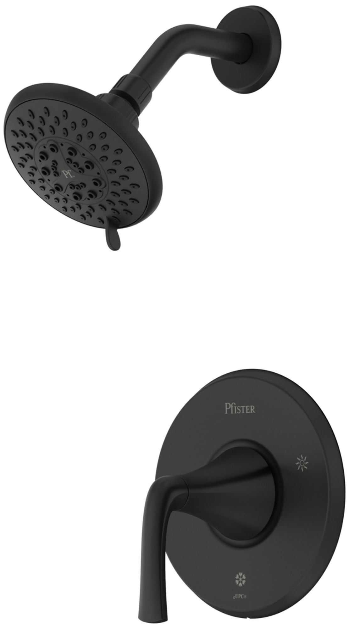 Pfister LG89-7MCA McAllen Shower Only Trim Package with 1.8 GPM Multi Function Shower Head with SecurePfit Anti-Wobble Handle Pforever Seal and Spot