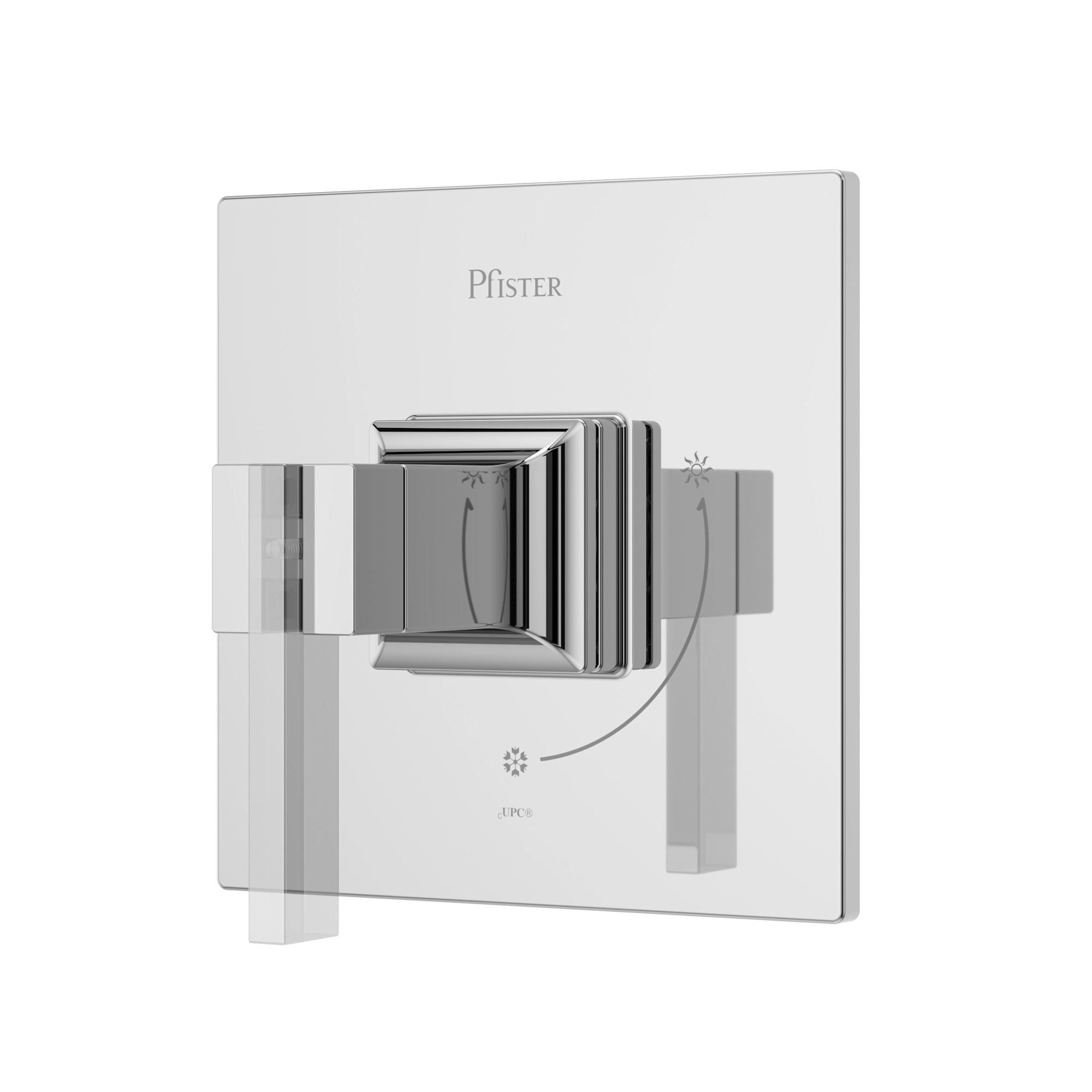 Photos - Shower System Pfister R89-1VRV Verve Pressure Balanced Valve Trim Only - Less Rough In and Handle Polished Chrome Showers Valve Trim Only 