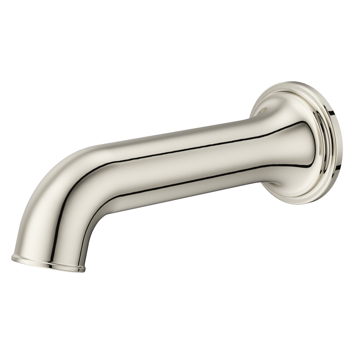 Photos - Pipe Trap Pfister TBS-53SHW Transitional Round 7-1/8" Tub Spout Polished Nickel Bath and Shower Accessories Tub Spouts Non Diverter Tu 