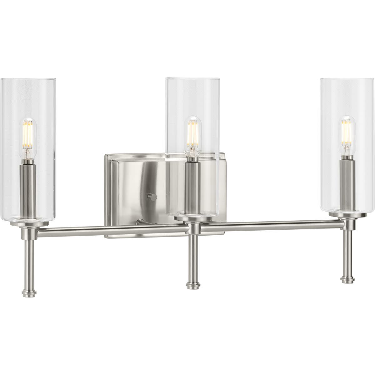 Photos - Chandelier / Lamp Progress Lighting P300358 Elara 3 Light 22" Wide Bathroom Vanity Light Brushed Nickel Indoor Lighting Bathroom Fixtures Vani 