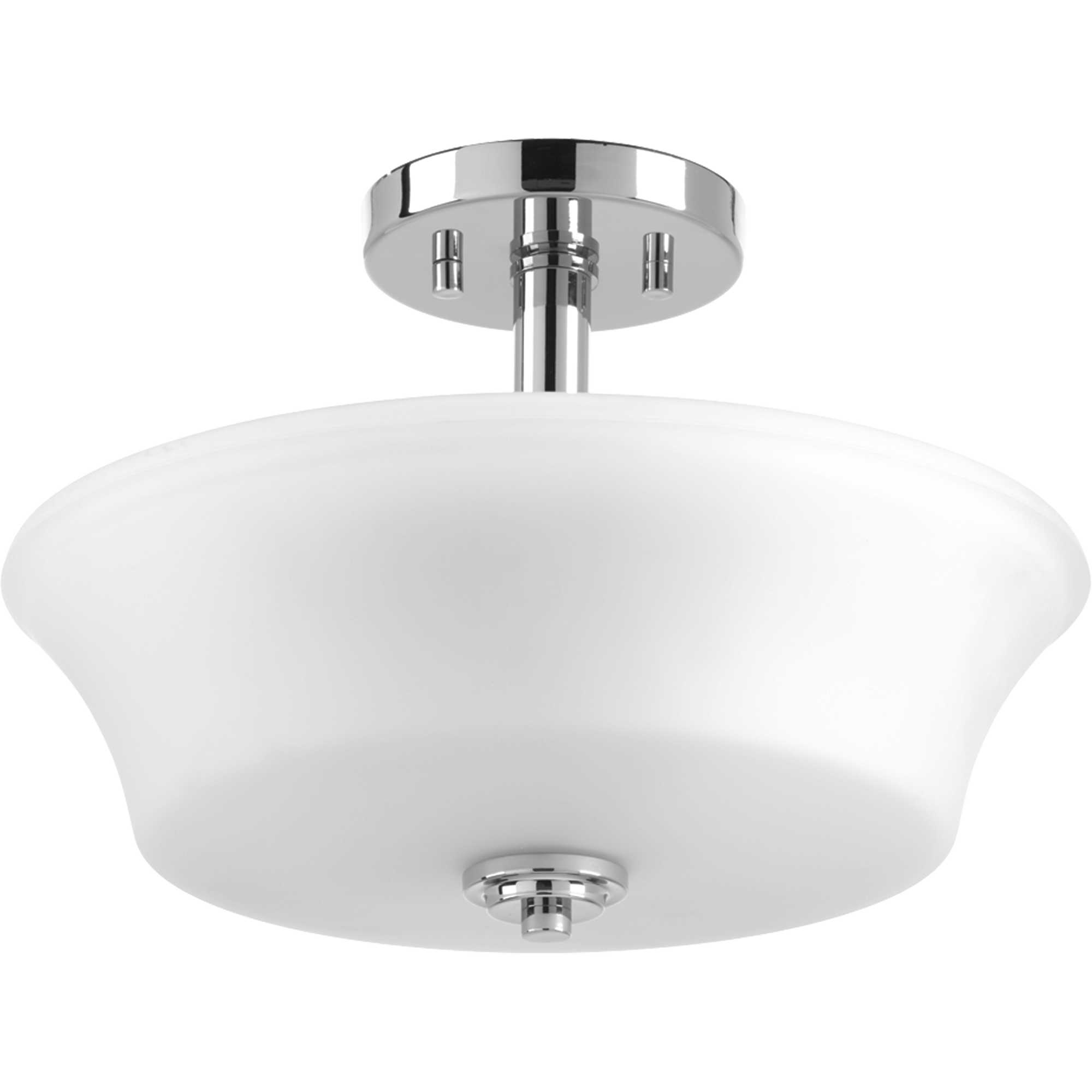 Photos - Chandelier / Lamp Progress Lighting P3644 Cascadia 14" Wide 2 Light Semi-Flush Ceiling Fixture / Pendant with Bowl Shade Polished Chrome Indoo 