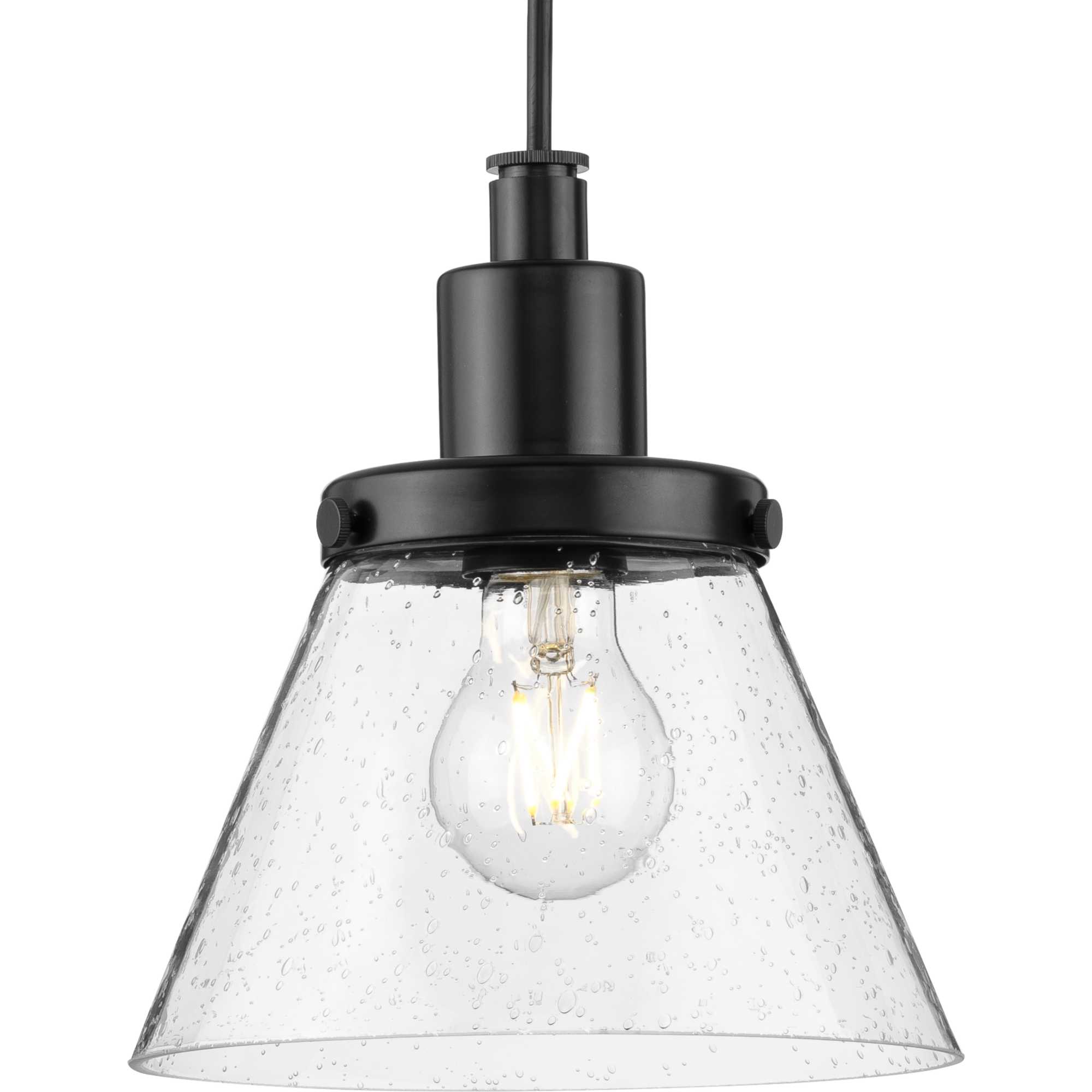 Photos - Chandelier / Lamp Progress Lighting P500382 Hinton 8" Wide Mini Pendant Matte Black Indoor Lighting Pendants P500382-31M 