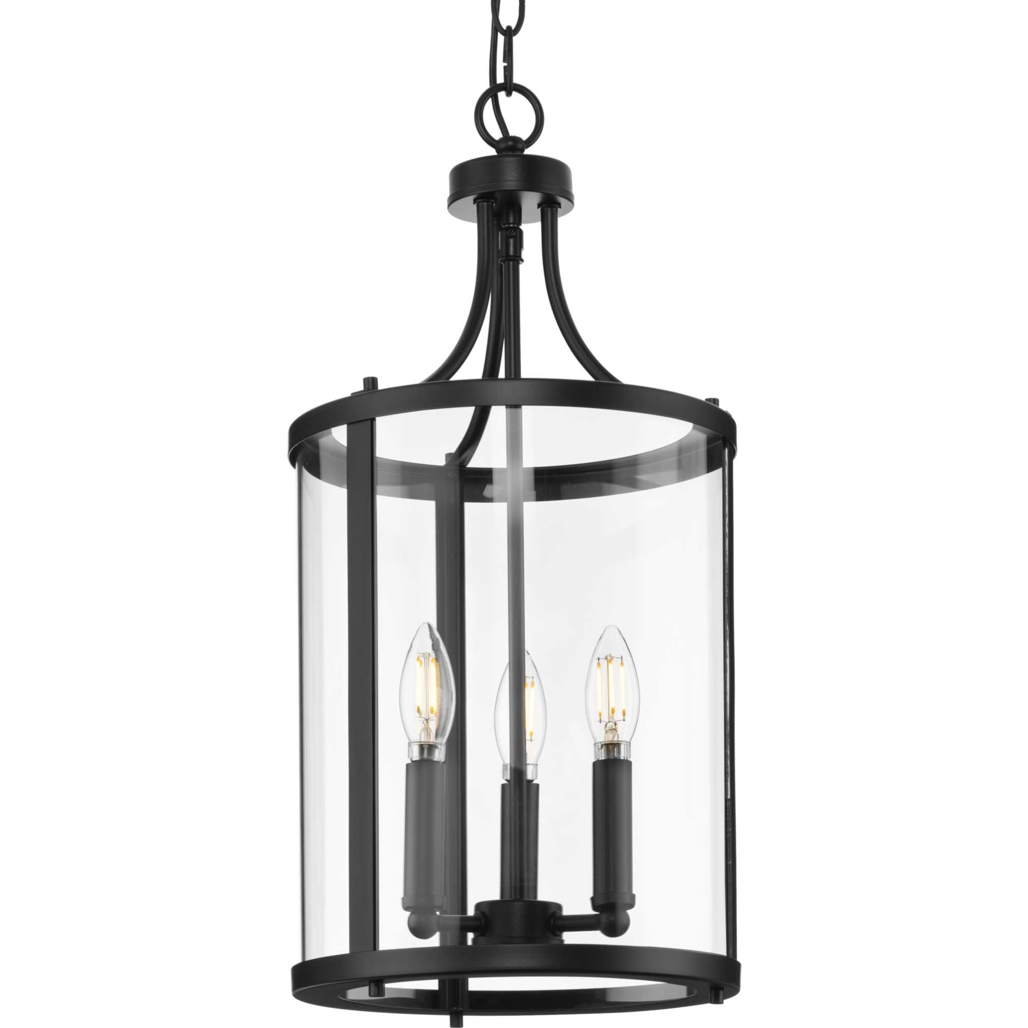 Photos - Chandelier / Lamp Progress Lighting P500390 Gilliam 3 Light 10" Wide Pillar Candle Pendant Matte Black Indoor Lighting Pendants P500390-31M 
