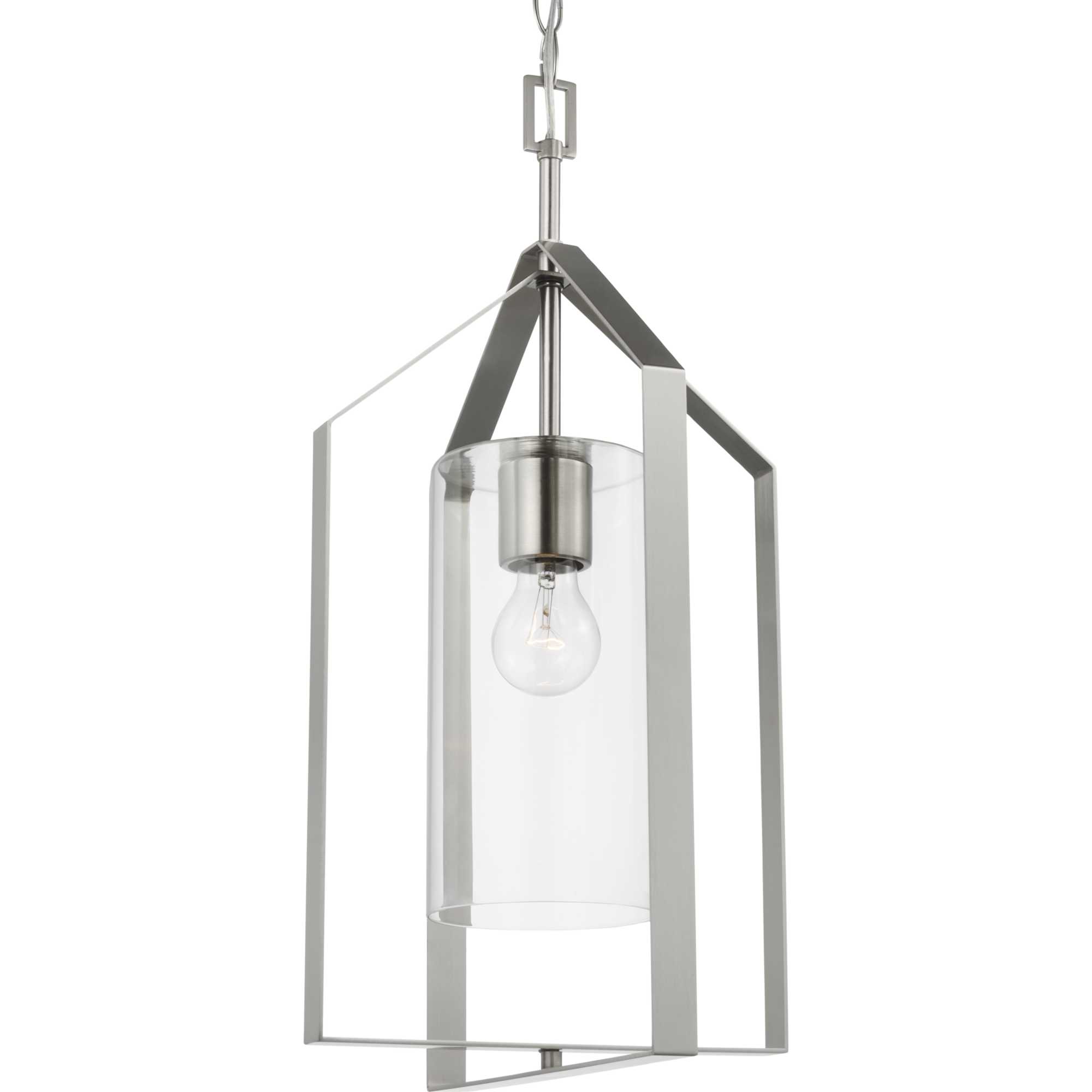 Photos - Chandelier / Lamp Progress Lighting P500431 Vertex 12" Wide Pendant Brushed Nickel Indoor Lighting Pendants P500431-009 