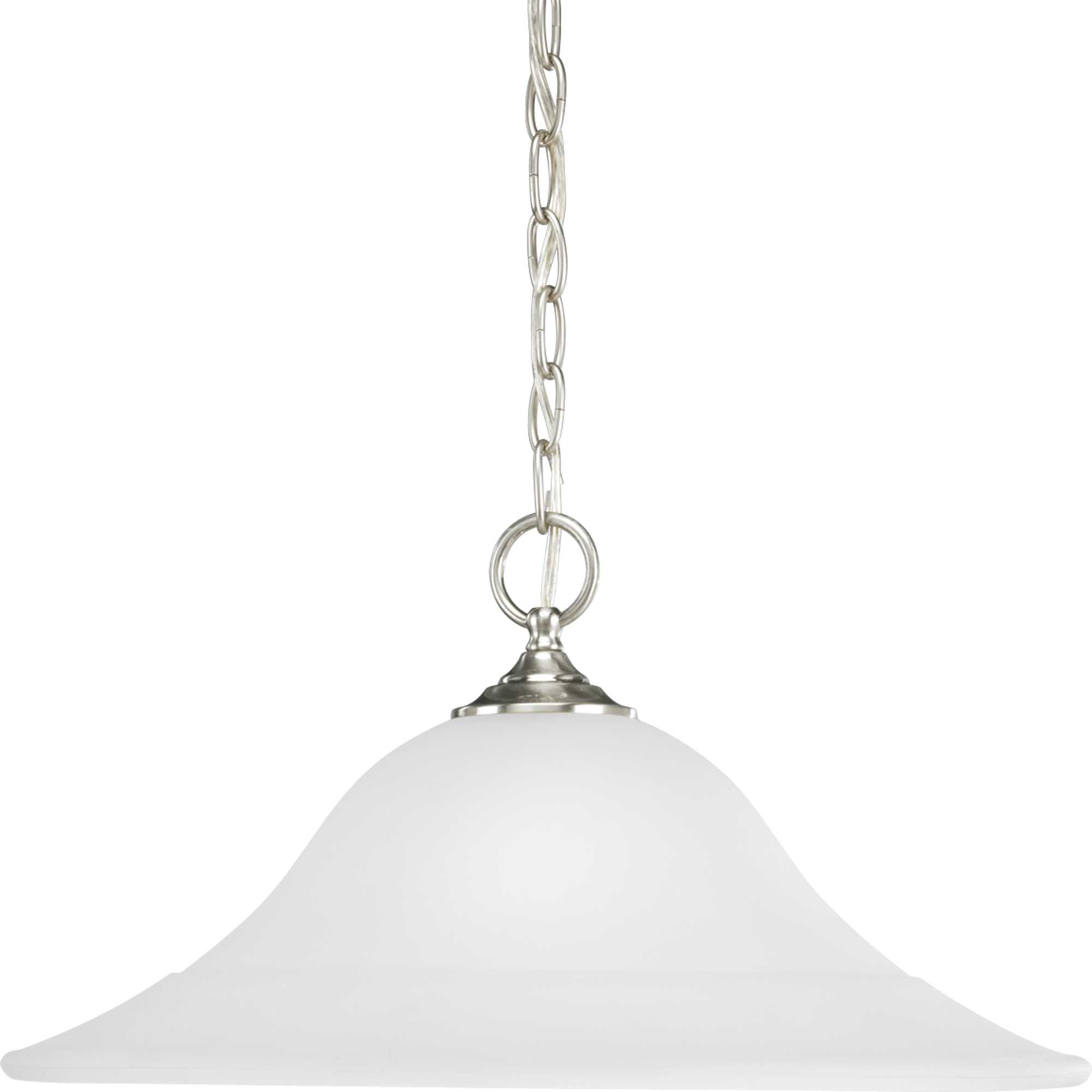Photos - Chandelier / Lamp Progress Lighting P5095 Trinity Single Light 18" Wide Pendant Brushed Nickel Indoor Lighting Pendants P5095-09 