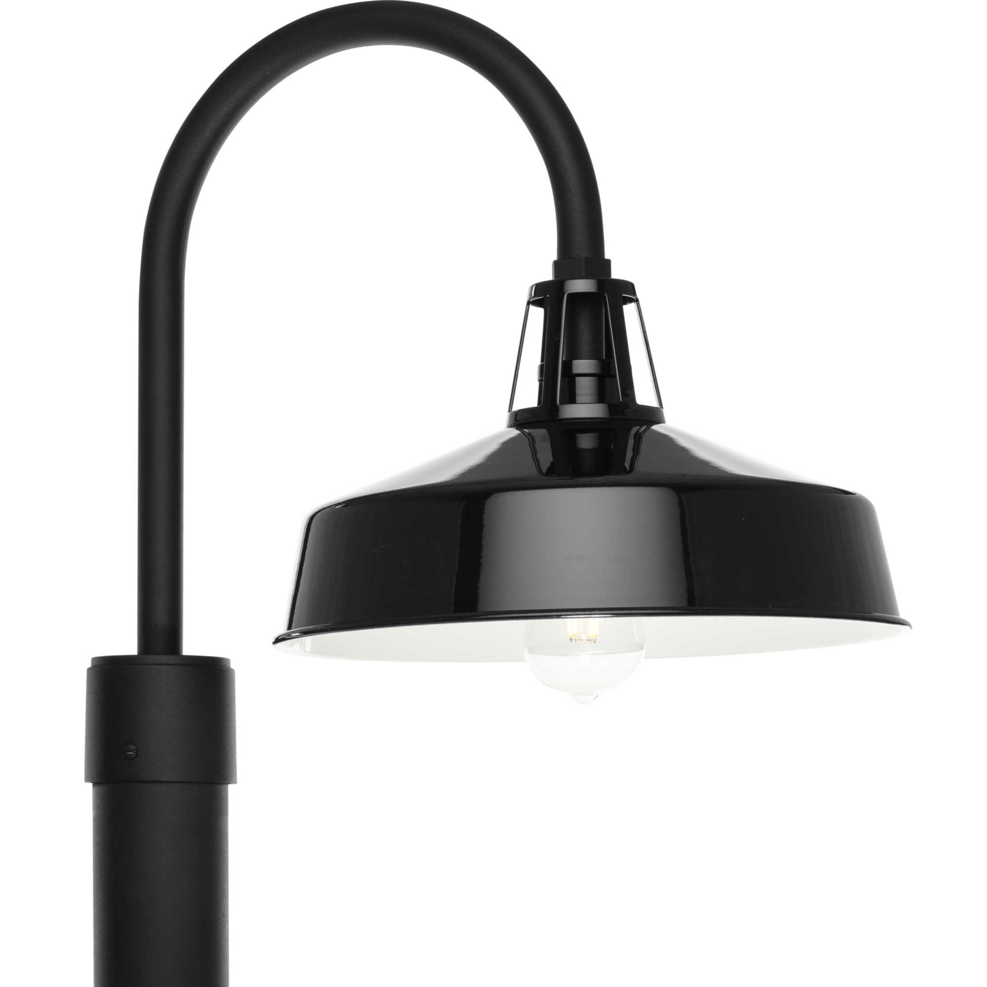 Photos - Floodlight / Street Light Progress Lighting P540103 Cedar Springs 17" Tall Post Light Gloss Black Outdoor Lighting Post Lights Post Mount Post Lights 