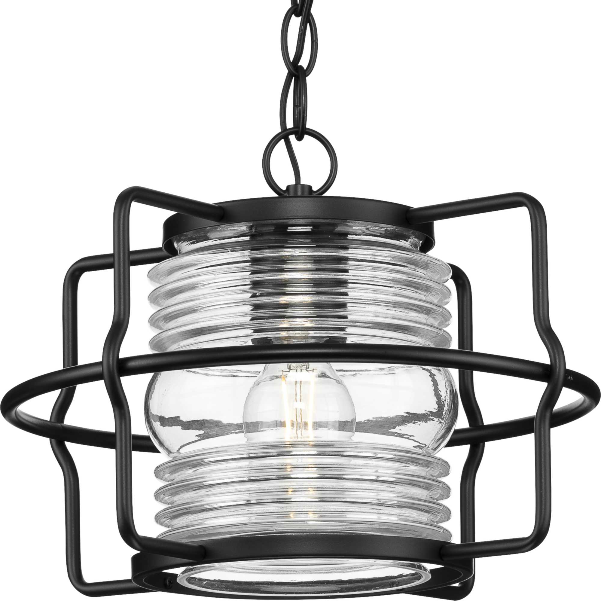 Photos - Floodlight / Street Light Progress Lighting P550134 Keegan 13" Wide Pendant Matte Black Outdoor Lighting Pendants P550134-31M 