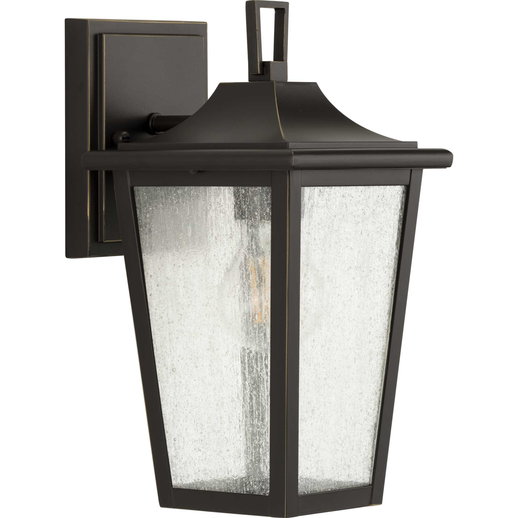 Photos - Floodlight / Street Light Progress Lighting P560307 Padgett 11" Tall Outdoor Wall Sconce with Seedy Glass Shade Antique Bronze Outdoor Lighting Wall S 