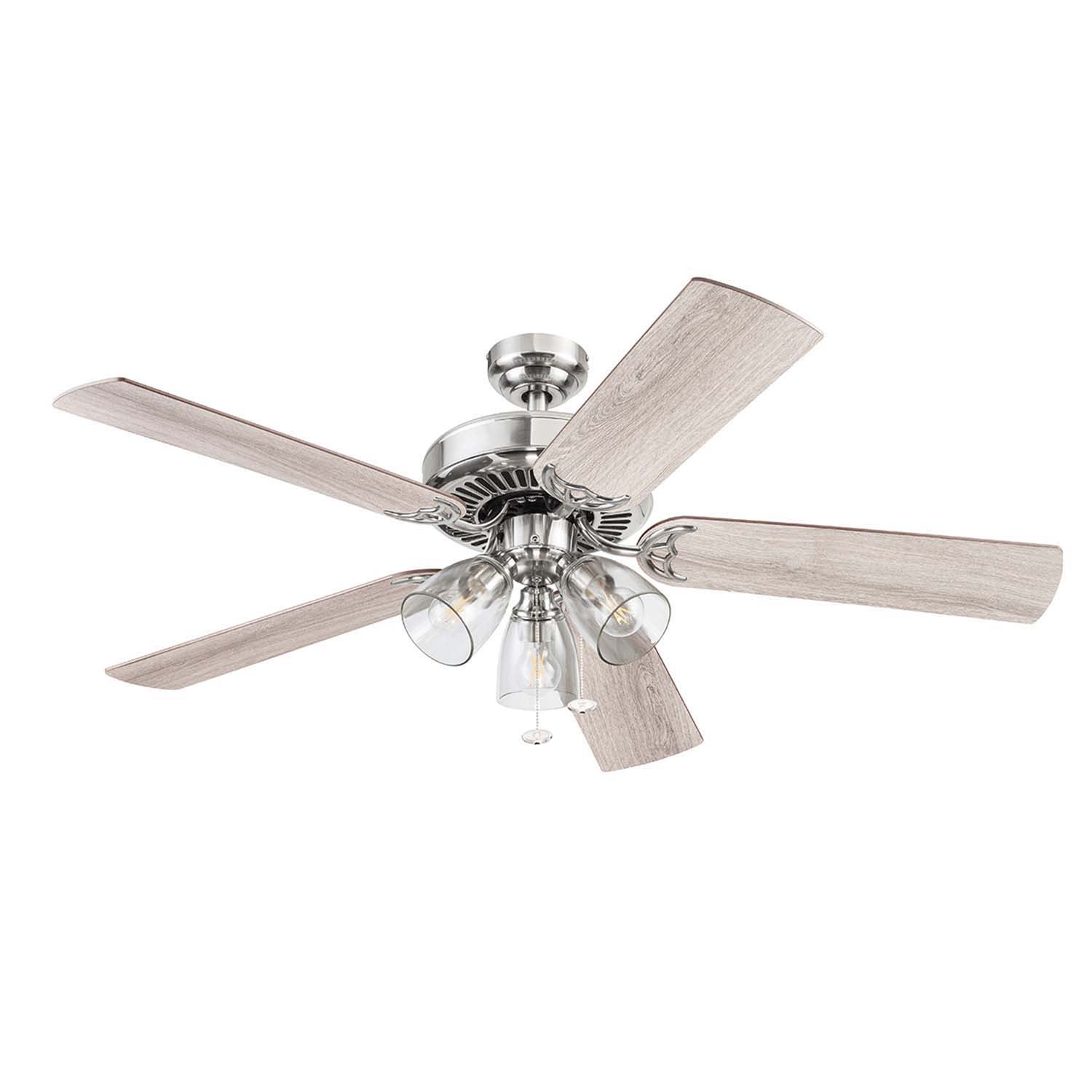 Photos - Fan Prominence Home Saybrook 52 LED Saybrook 52" 5 Blade Indoor LED Ceiling  Satin Nickel s Ceiling s Indoor Ceiling Fa