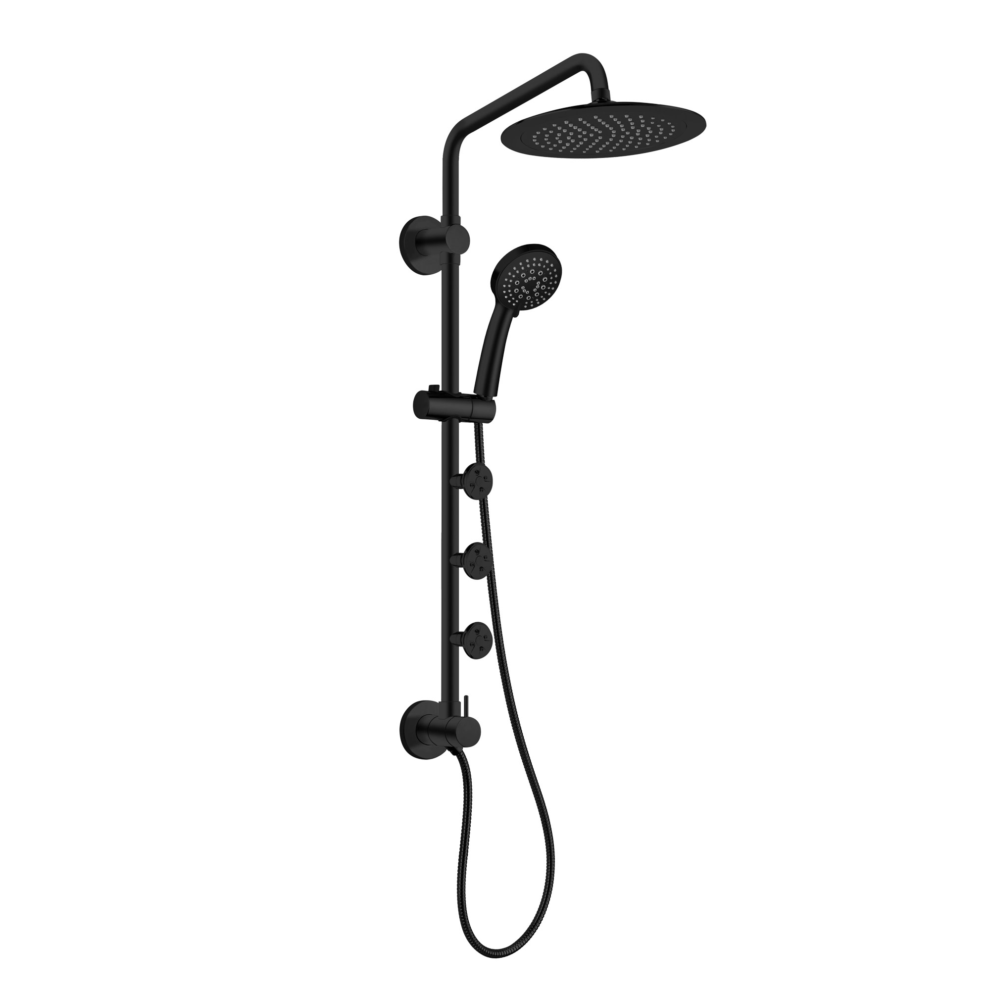 Photos - Other Bathroom Accessories Pulse Fitness Pulse 1089 Lanai Retrofit Shower with Shower Head Hand Shower Slide Bar 3 Bodysprays Shower Arm and Hose Matte Black Showers 
