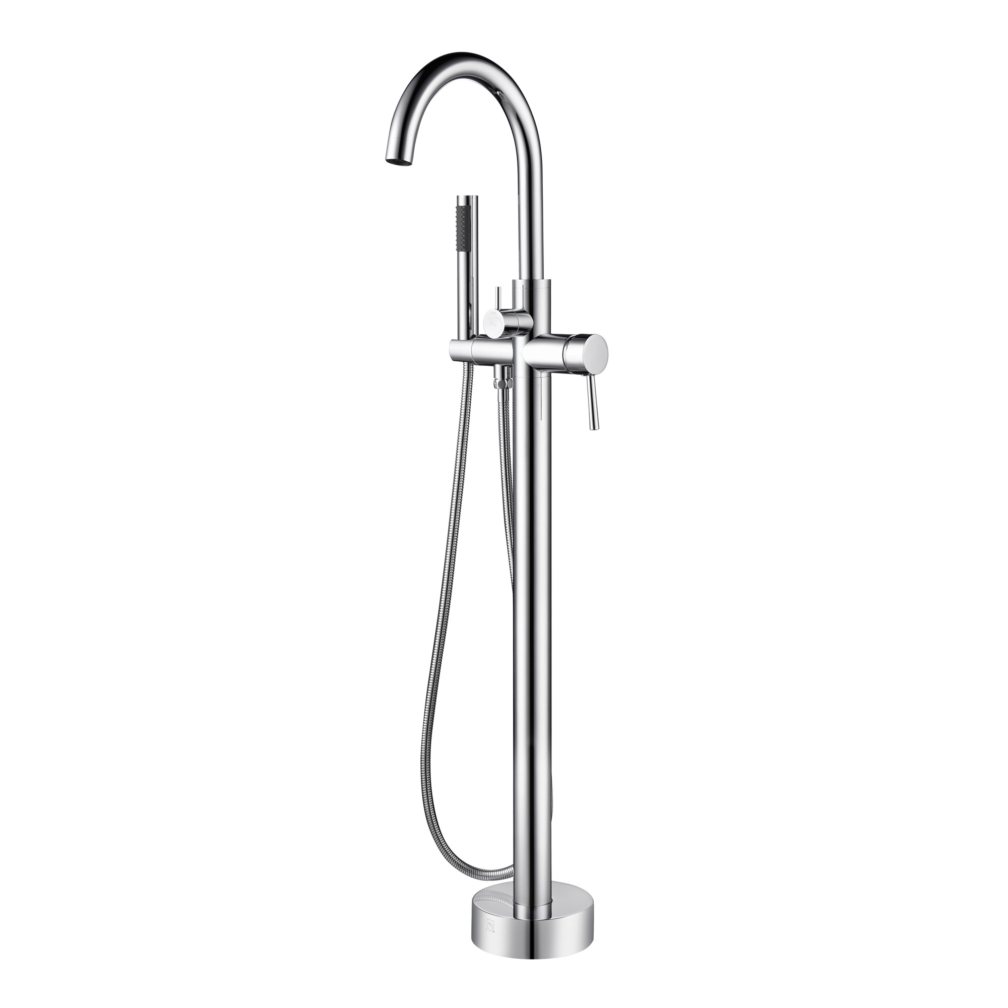 Photos - Tap Pulse Fitness Pulse 3021-FSTF ShowerSpas Floor Mounted Tub Filler with Built-In Diverter - Includes Hand Shower Chrome Faucet Tub Filler D 