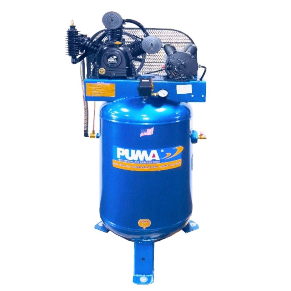Photos - Air Compressor AiR PumaAir TE-5040V 5 HP 40 Gal 175 Max PSI Two-Stage Stationary Electric  Reciprocating  Compressor Power Too (208 230 Volt)