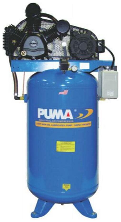 Photos - Air Compressor AiR PumaAir TUK-5080VM3-460 5 HP 80 Gal 175 Max PSI Two-Stage Stationary Electric Reciprocating Compressor Power (460 Volt)