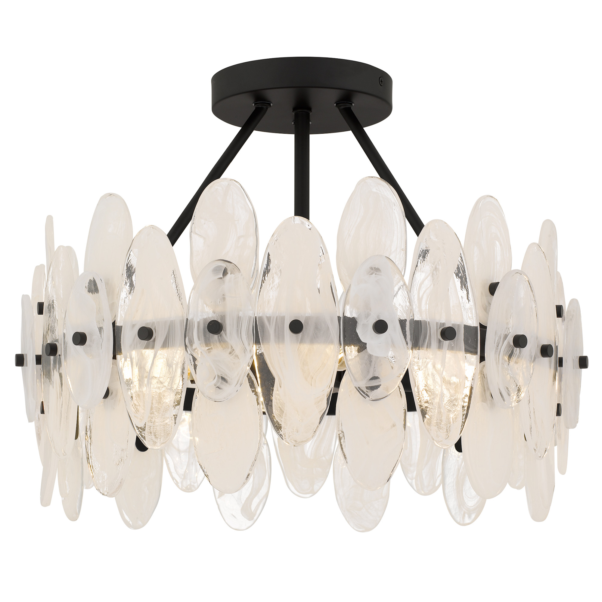 Photos - Chandelier / Lamp Quoizel ABI1718 Abigail 4 Light 18" Wide Semi-Flush Drum Ceiling Fixture Matte Black Indoor Lighting Ceiling Fixtures Semi-F