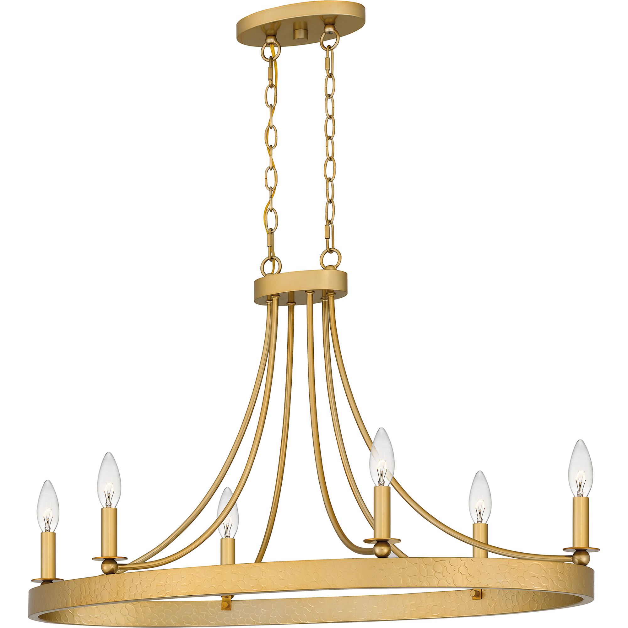Photos - Chandelier / Lamp Quoizel APN636 6 Light 36" Wide Taper Candle Style Chandelier Light Gold Indoor Lighting Chandeliers APN636LG 