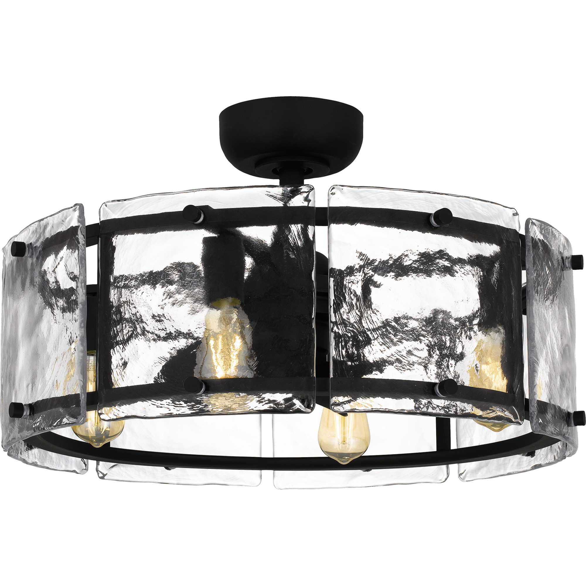 Photos - Fan Quoizel FTS3124 25" Indoor delier Ceiling  with Remote Control Earth Black s Ceiling s Indoor deliers FTS3124 