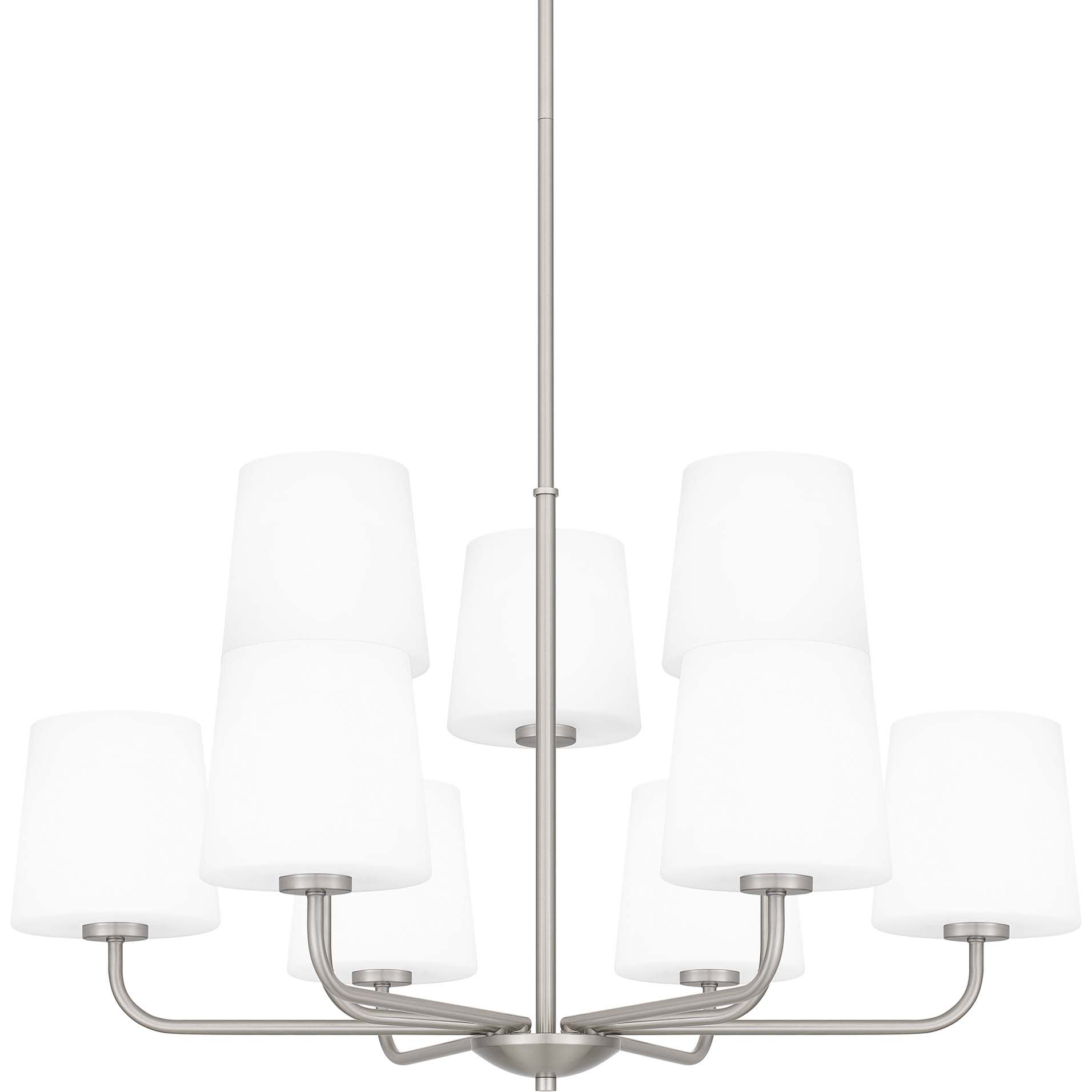 Photos - Chandelier / Lamp Quoizel GGR5032 Gallagher 9 Light 32" Wide Chandelier Brushed Nickel Indoor Lighting Chandeliers GGR5032BN