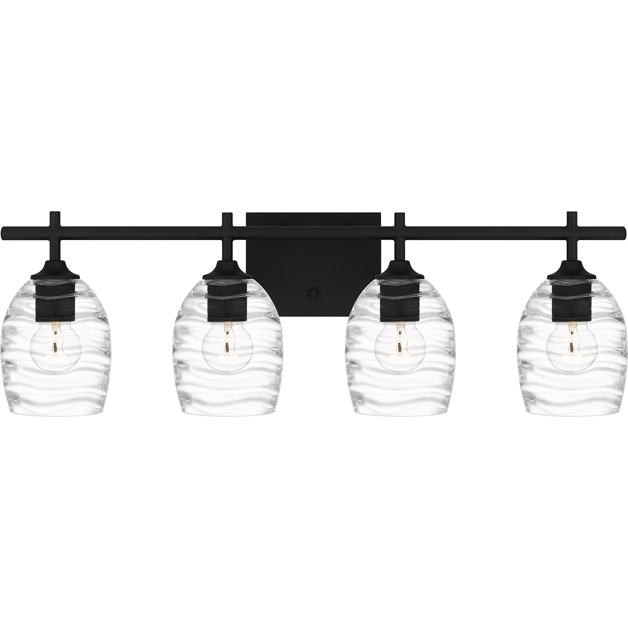 Photos - Chandelier / Lamp Quoizel LCY8629 Lucy 4 Light 29" Wide Vanity Light Matte Black Indoor Lighting Bathroom Fixtures Vanity Light LCY8629MBK