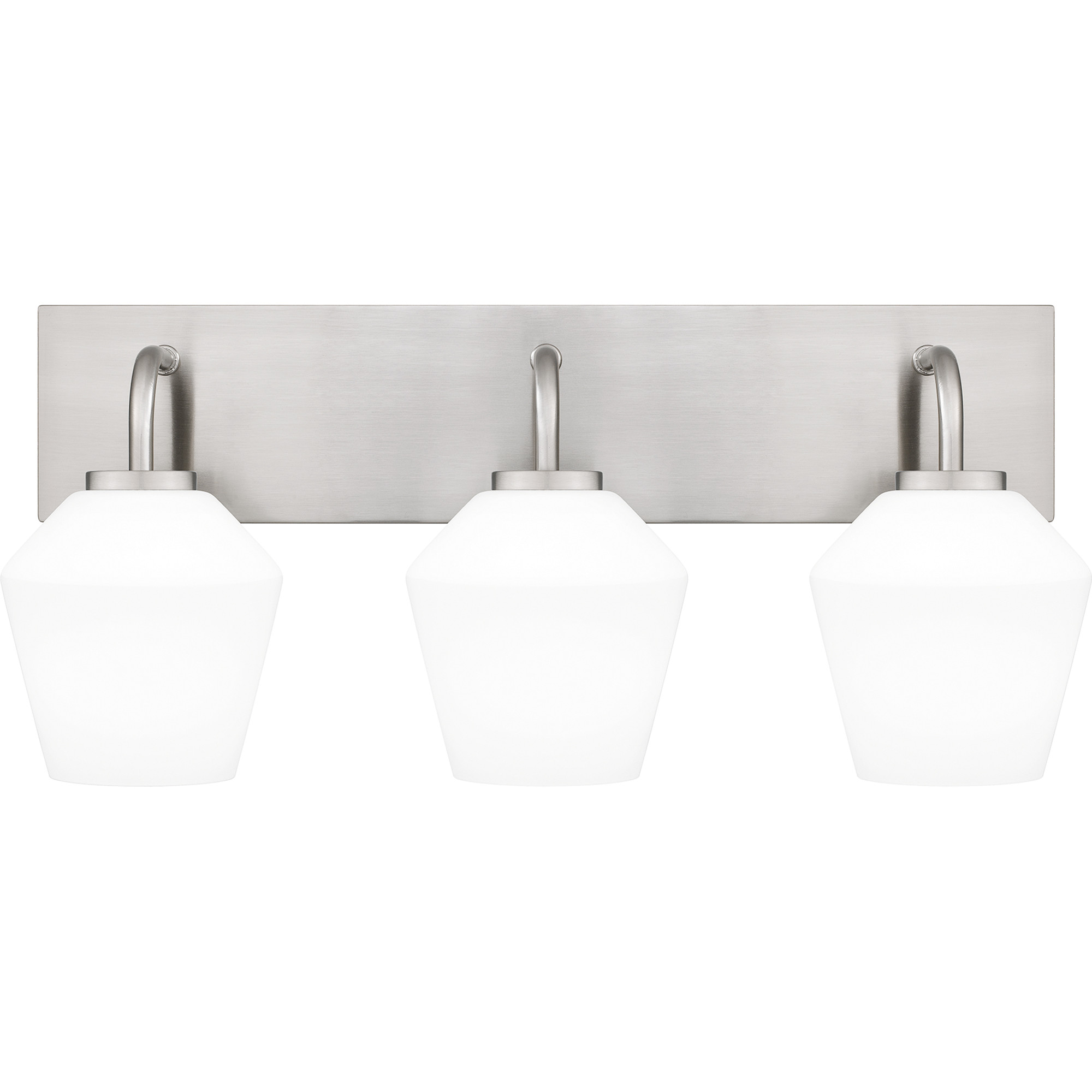 Photos - Chandelier / Lamp Quoizel NIE8621 Nielson 3 Light 21" Wide Bathroom Vanity Light with Etched Opal Shades Brushed Nickel Indoor Lighting Bathro 