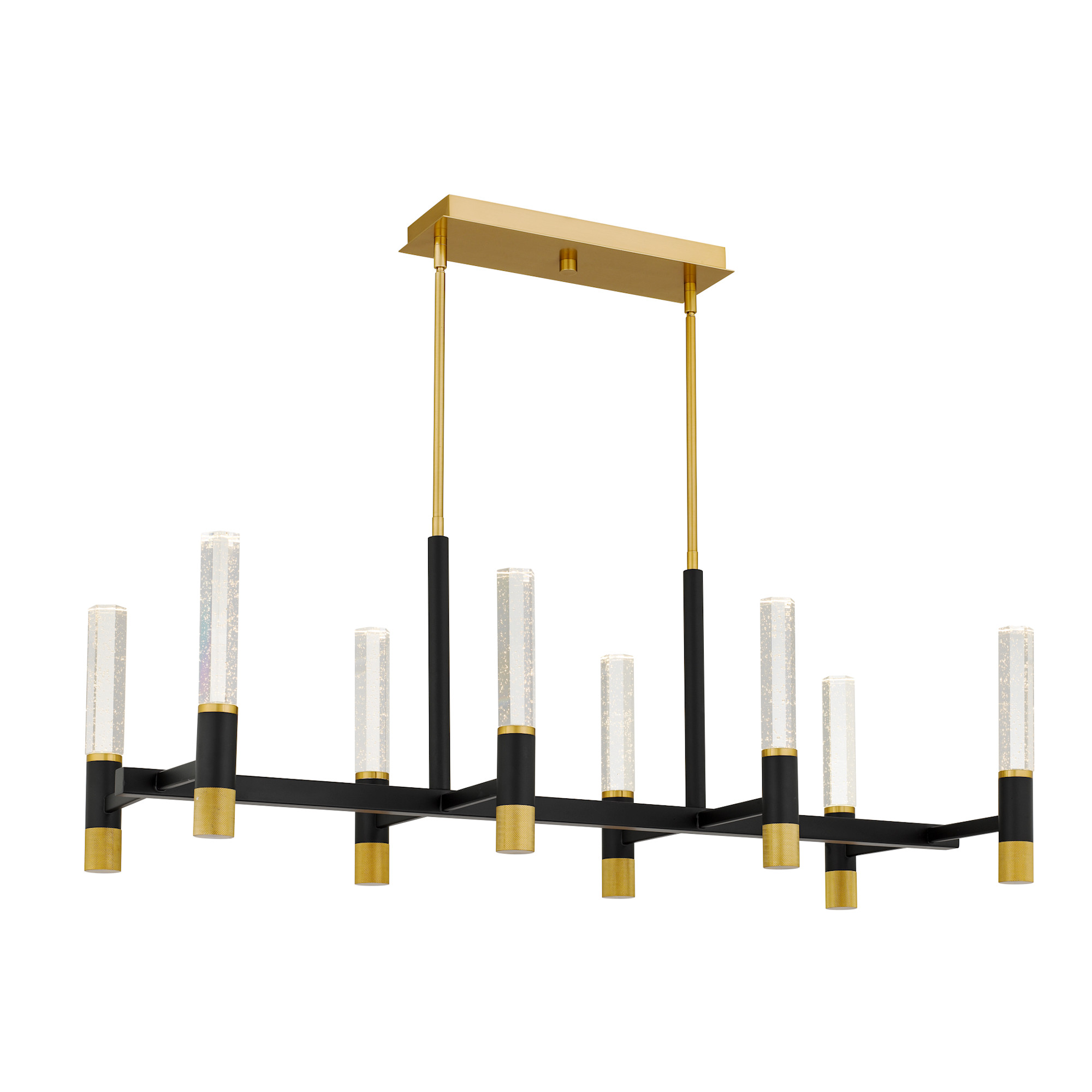 Photos - Chandelier / Lamp Quoizel PCDAV844 Davies 44" Wide LED Linear Chandelier Brushed Gold Indoor Lighting Chandeliers PCDAV844BRG 