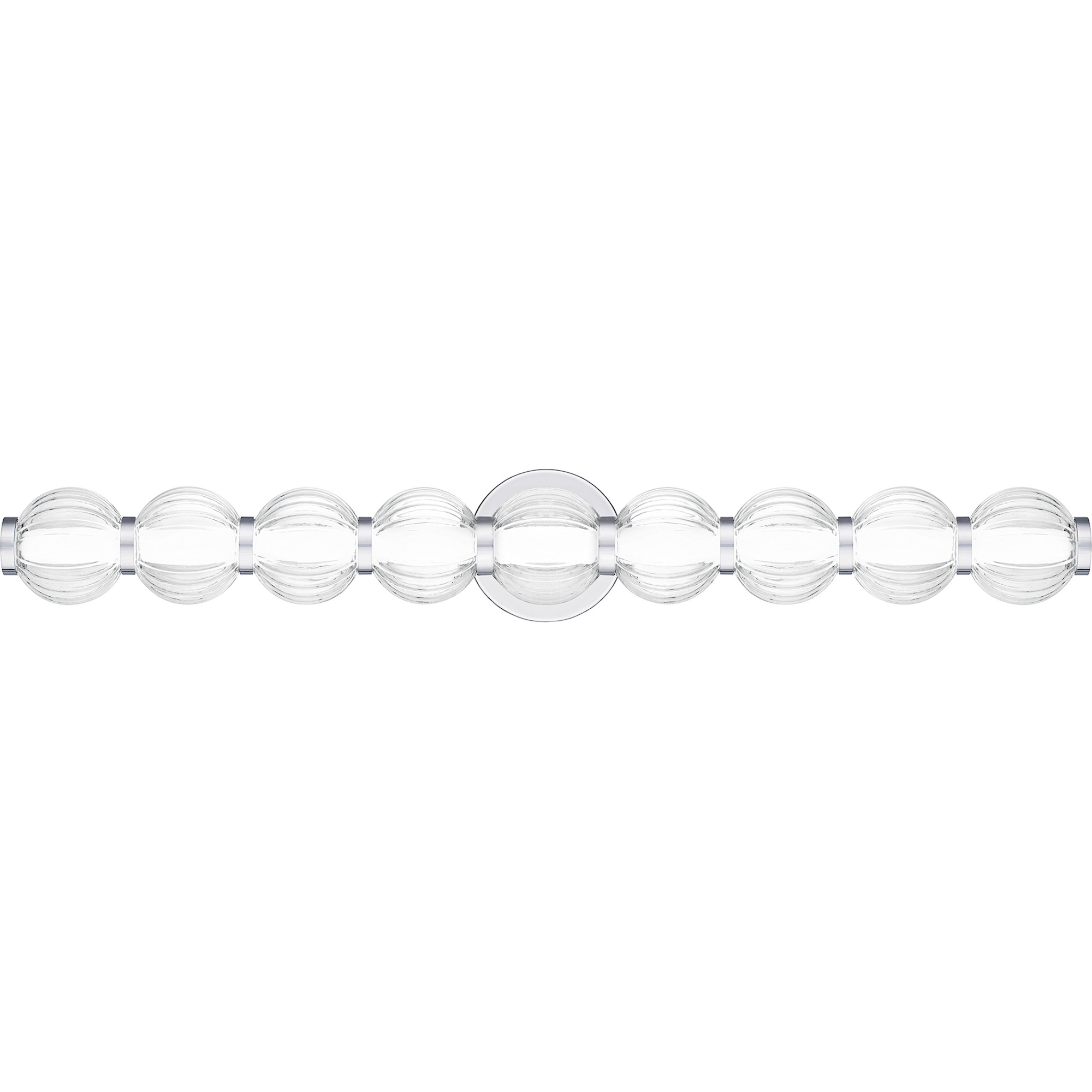 Photos - Chandelier / Lamp Quoizel PCELW8532 Elway 9 Light 32" Wide LED Bath Bar with Ribbed Glass Shades Polished Chrome Indoor Lighting Bathroom Fixt