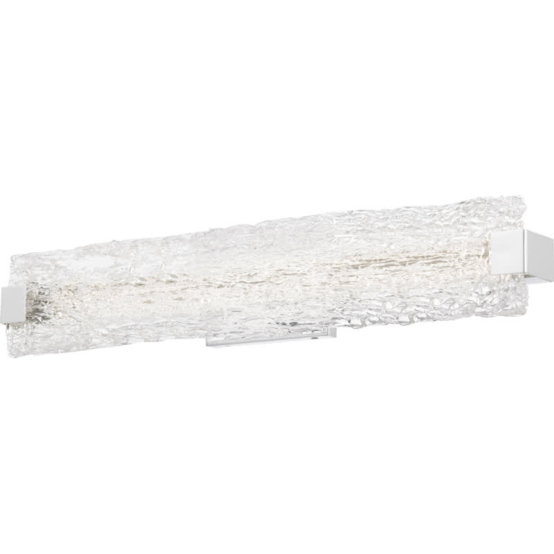 Photos - Chandelier / Lamp Quoizel PCWR8532 Winter Single Light 32" Wide Integrated LED Bath Bar with Noodle Glass Panel Shade - ADA Compliant Polished 