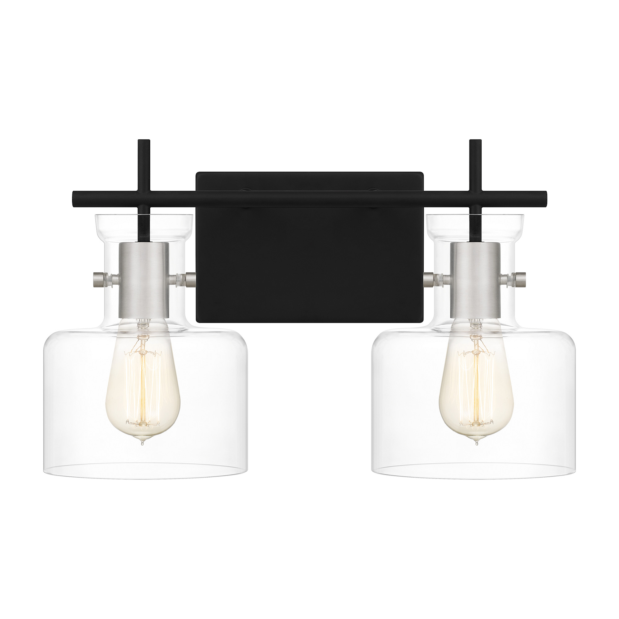 Photos - Chandelier / Lamp Quoizel PEN8616 Pensbury 2 Light 16" Wide Bathroom Vanity Light Matte Black Indoor Lighting Bathroom Fixtures Vanity Light P