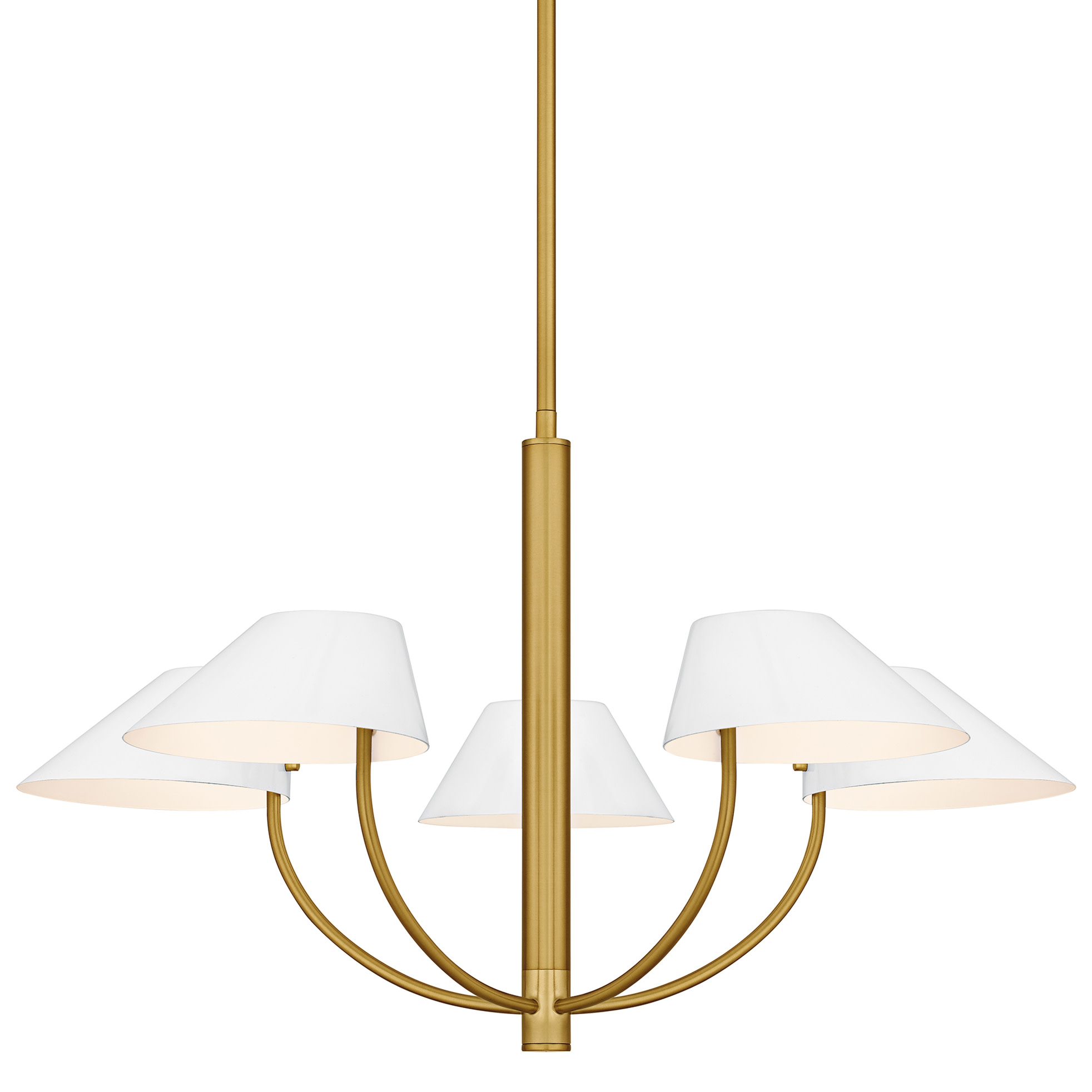 Photos - Chandelier / Lamp Quoizel PNY5028 Penley 5 Light 28" Wide Chandelier Brushed Gold Indoor Lighting Chandeliers PNY5028BRG 