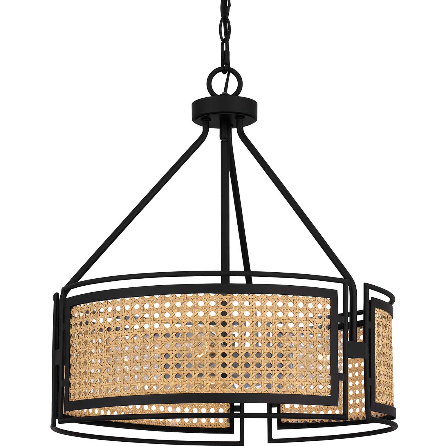 Photos - Chandelier / Lamp Quoizel PYA2818 Priya 3 Light 18" Wide Multi Light Pendant Matte Black Indoor Lighting Pendants PYA2818MBK 