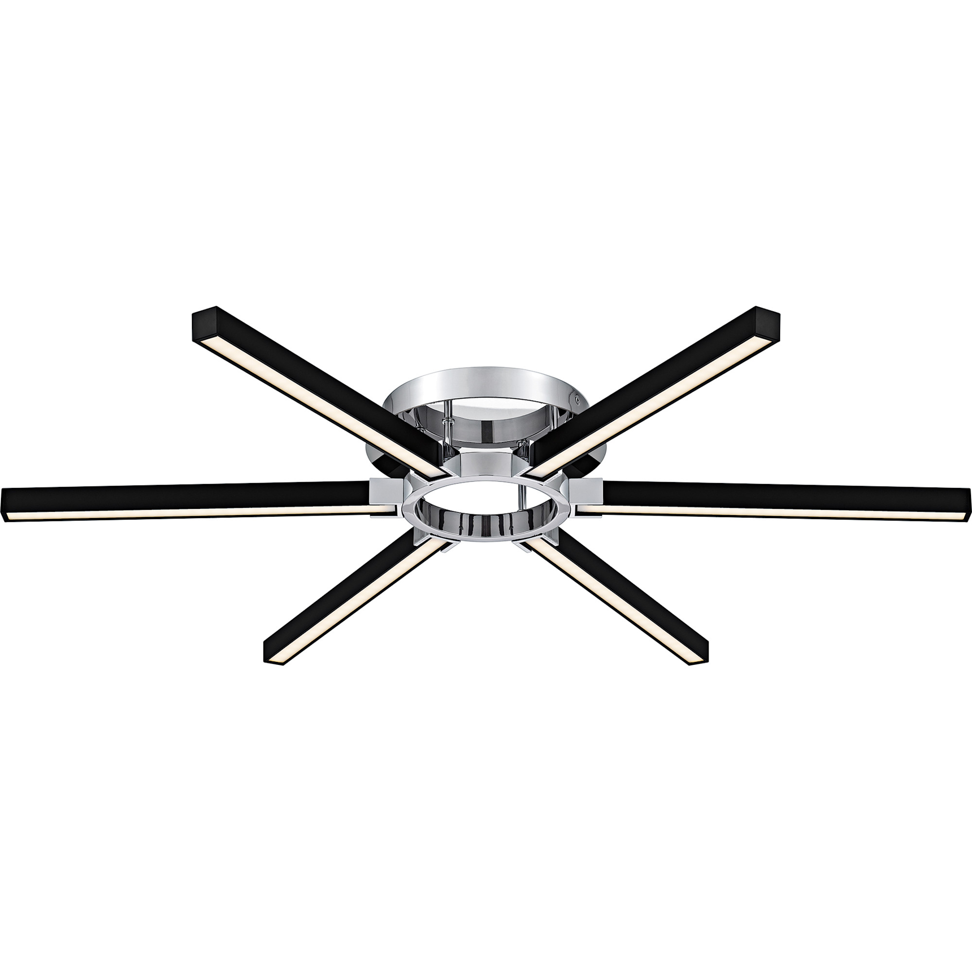 Photos - Chandelier / Lamp Quoizel QSF6793 Zealand 36" Wide LED Semi-Flush Ceiling Fixture Polished Chrome Indoor Lighting Ceiling Fixtures Semi-Flush 