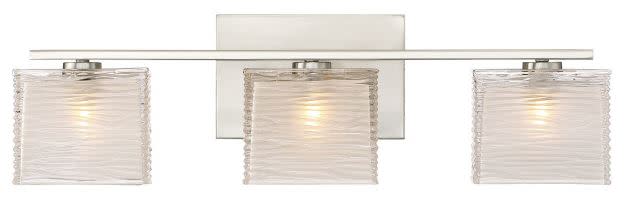 Photos - Chandelier / Lamp Quoizel WCP8603 Westcap 3 Light 23" Wide Bathroom Vanity Light Brushed Nickel Indoor Lighting Bathroom Fixtures Vanity Light 