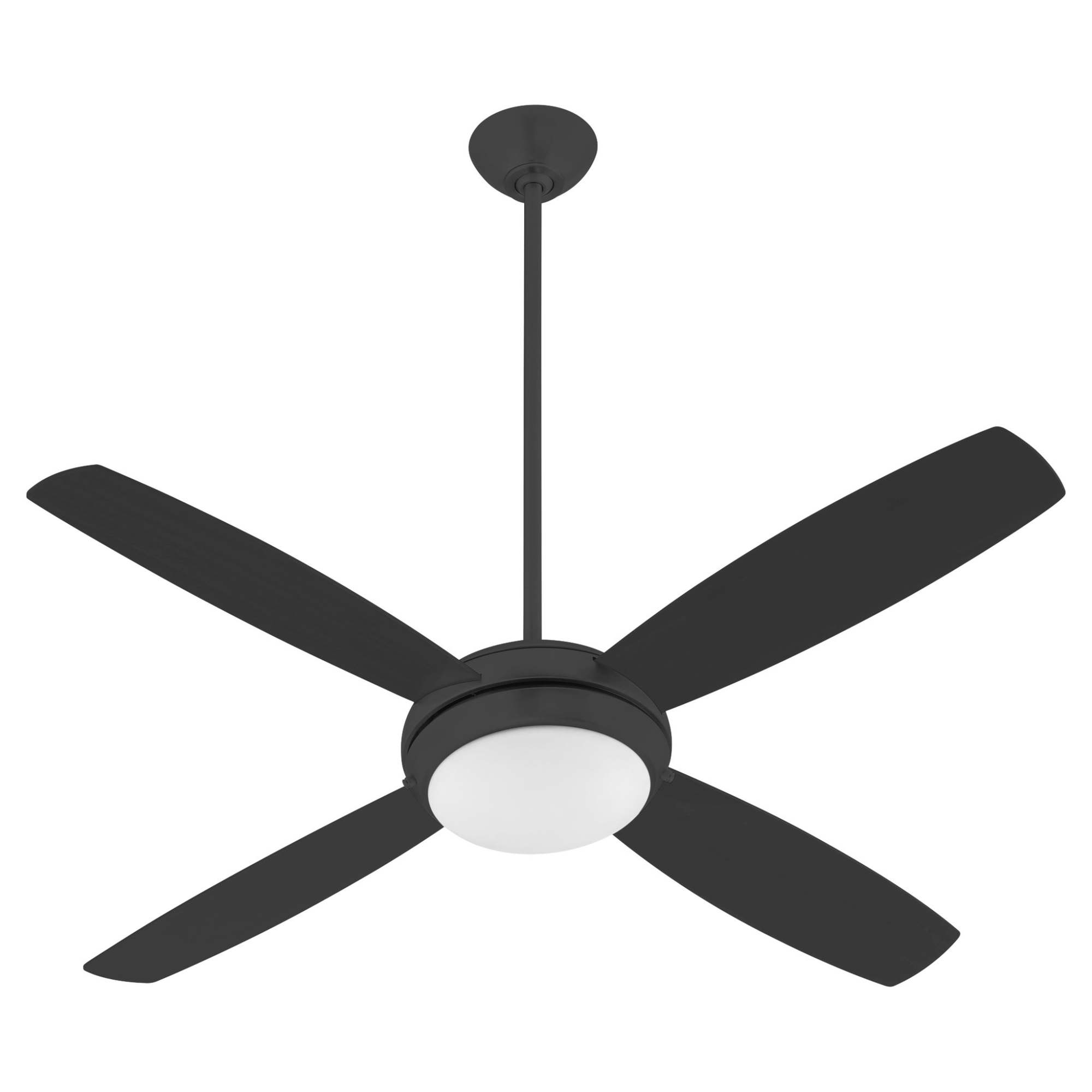 Photos - Fan Quorum International 20524 Expo 52" 4 Blade Indoor Ceiling  Matte Black s Ceiling s Indoor Ceiling s 20524-59