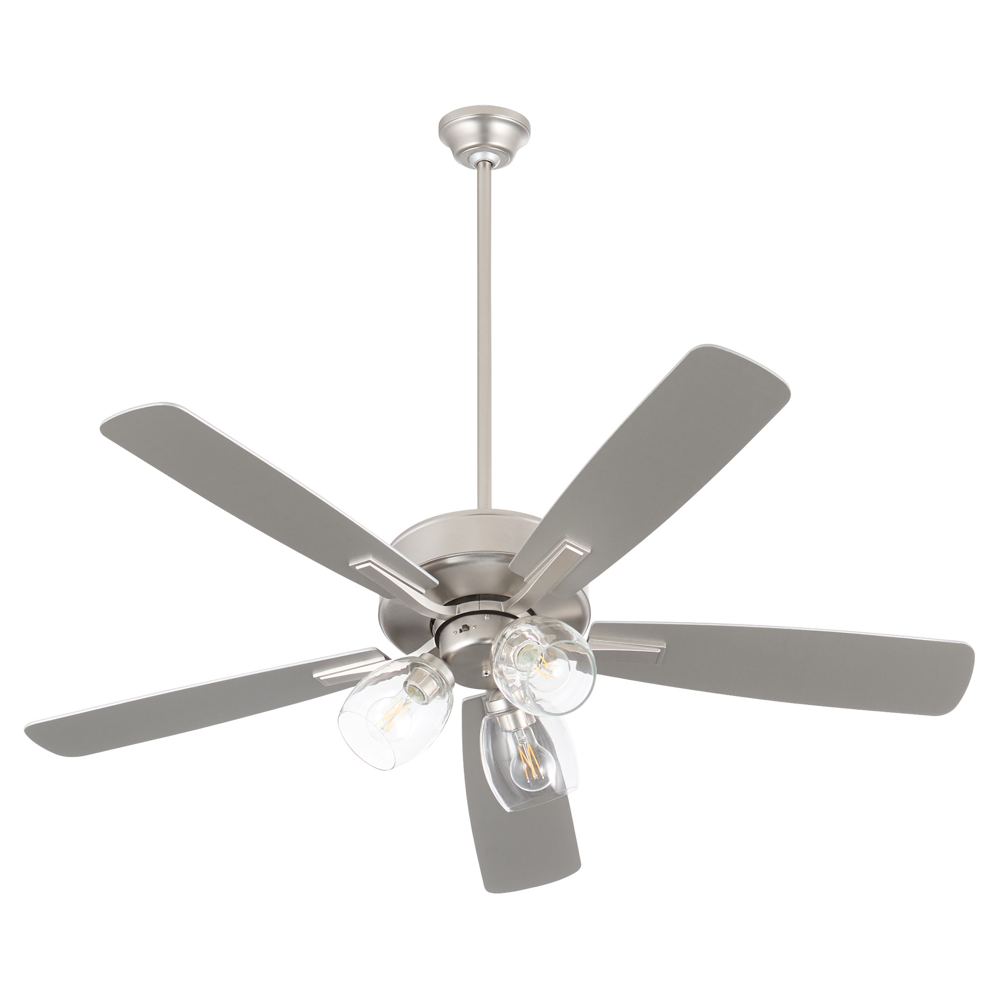 Photos - Fan Ovation Quorum International 4525-03 52" 5 Blade Indoor LED Ceiling Satin Nickel s Ceiling s Indoor Ceiling s 4