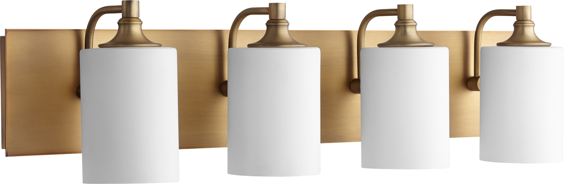 Photos - Chandelier / Lamp Celeste Quorum International 5009-4  4 Light 32-3/4" Wide Bathroom Vanity Light Aged Brass Indoor Lighting Bathroom Fixtures 