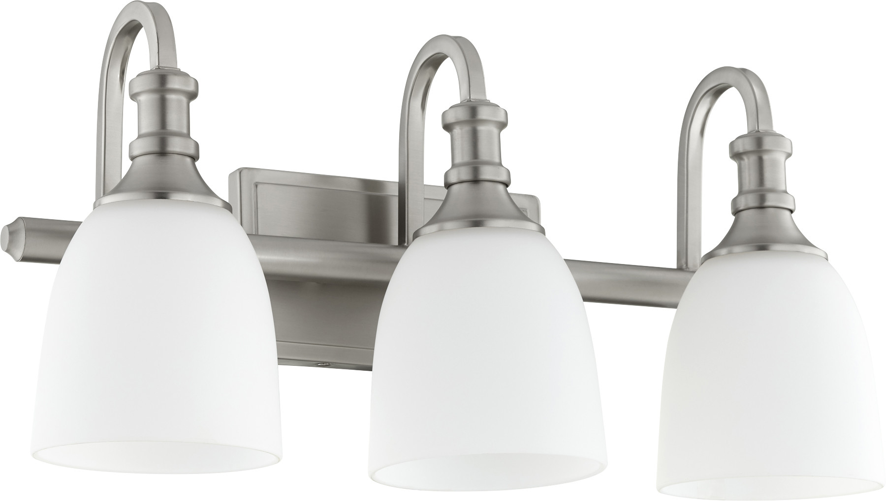 Photos - Chandelier / Lamp Richmond Quorum International 5011-3 3 Light 20-1/4" Wide Bathroom Vanity Light with Satin Opal Shade Satin Nickel Indoor Li