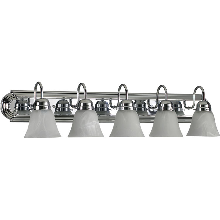 Photos - Chandelier / Lamp FIVE Quorum International 5094-5-114  Light 36" Wide Bathroom Fixture Chrome Indoor Lighting Bathroom Fixtures Vanity Light 