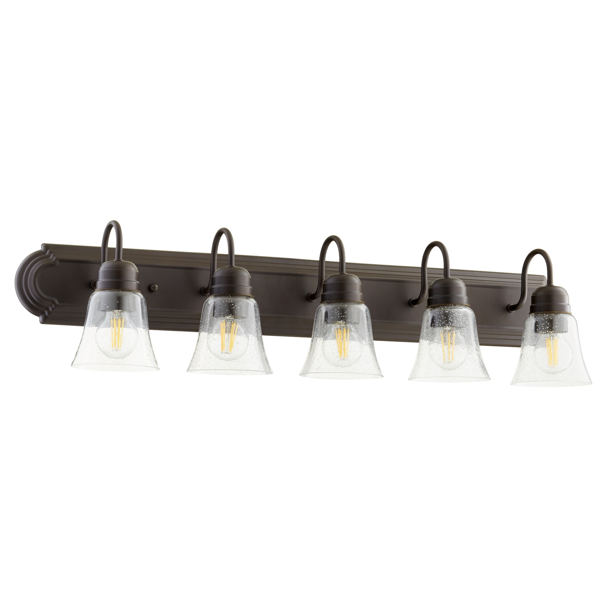 Photos - Chandelier / Lamp Quorum International 5094-5-2 5 Light 36" Wide Bathroom Vanity Light Oiled Bronze Indoor Lighting Bathroom Fixtures Vanity L