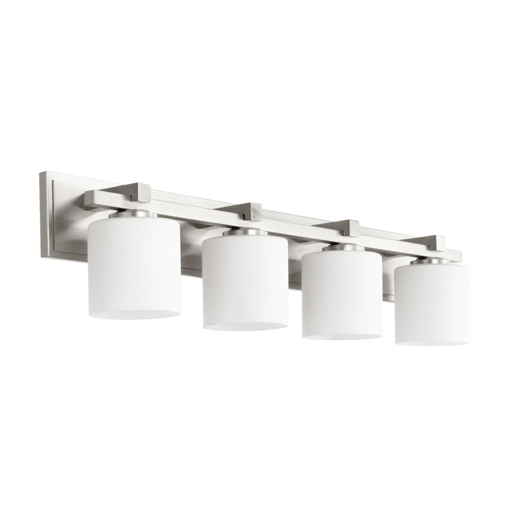 Photos - Chandelier / Lamp Wide Quorum International 5369-4 4 Light 33"  Bathroom Vanity Light Satin Nickel Indoor Lighting Bathroom Fixtures Vanity Lig 