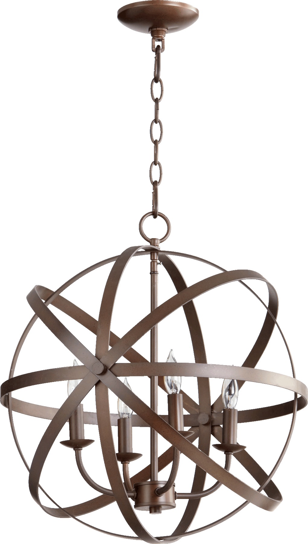 Photos - Chandelier / Lamp Celeste Quorum International 6009-4  4 Light 19" Wide Taper Candle Chandelier Oiled Bronze Indoor Lighting Chandeliers 6009-4 