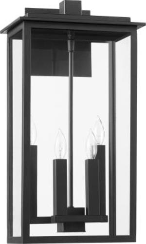 Photos - Chandelier / Lamp Quorum International 7027-4 Westerly 4-Light Lantern Noir Indoor Lighting Wall Sconces 7027-4-69