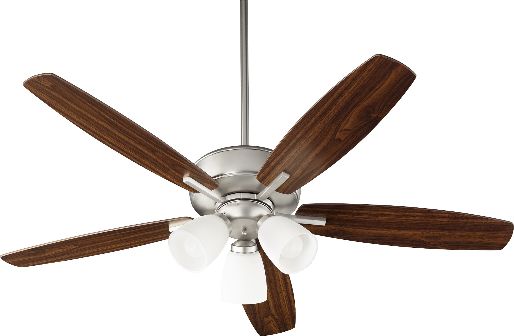 Photos - Fan Breeze Quorum International 70525-3  52" 5 Blade LED Indoor Ceiling  Satin Nickel s Ceiling s Indoor Ceiling s 70 